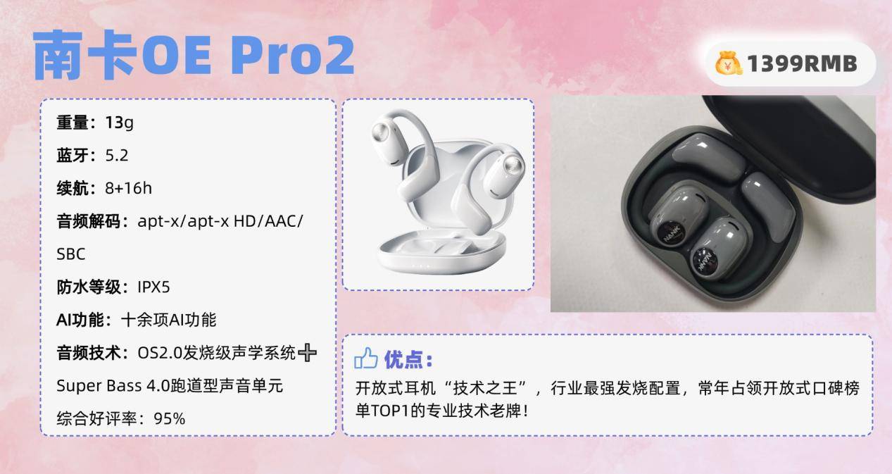 开放式耳机音质哪个好?双11十大高性价比开放式耳机排行榜前十名揭秘