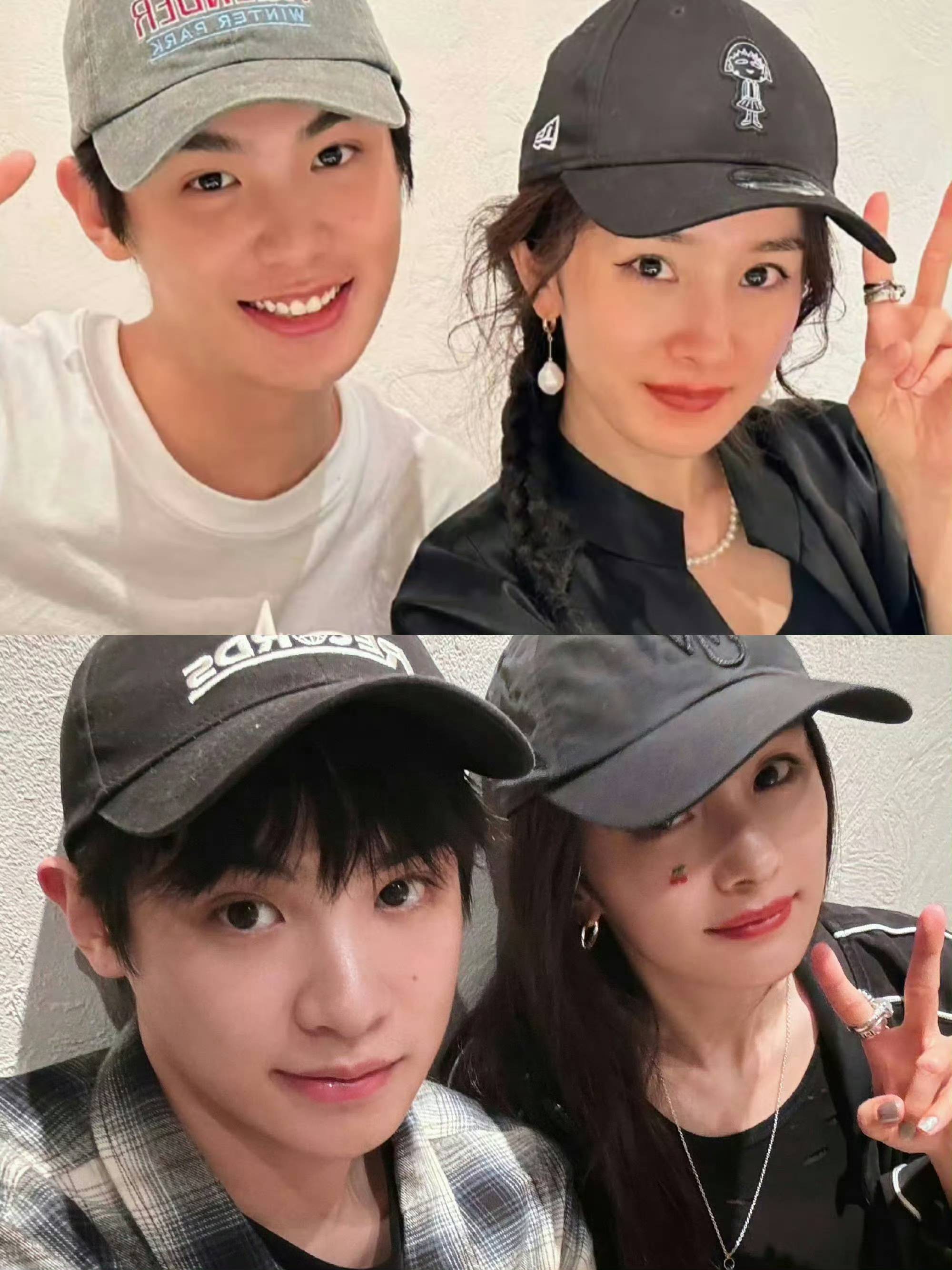 杨幂黄明昊手挽手同框,姐弟同行温暖又安心