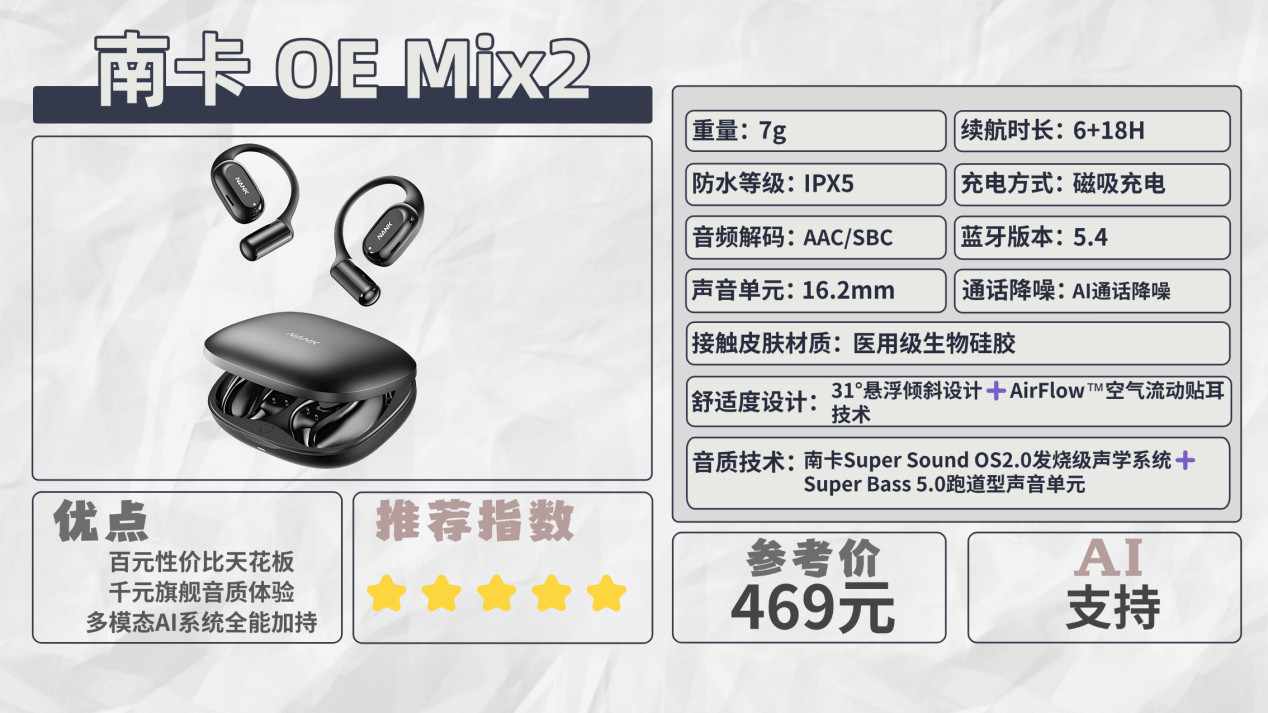 不入耳式耳机哪个牌子好？开放式蓝牙耳机十大排行推荐