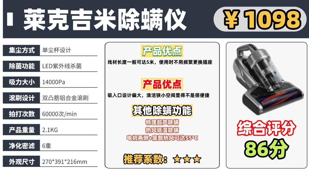 双十二除螨仪谁家好？这份除螨仪前十名排行榜别错过！放心买！