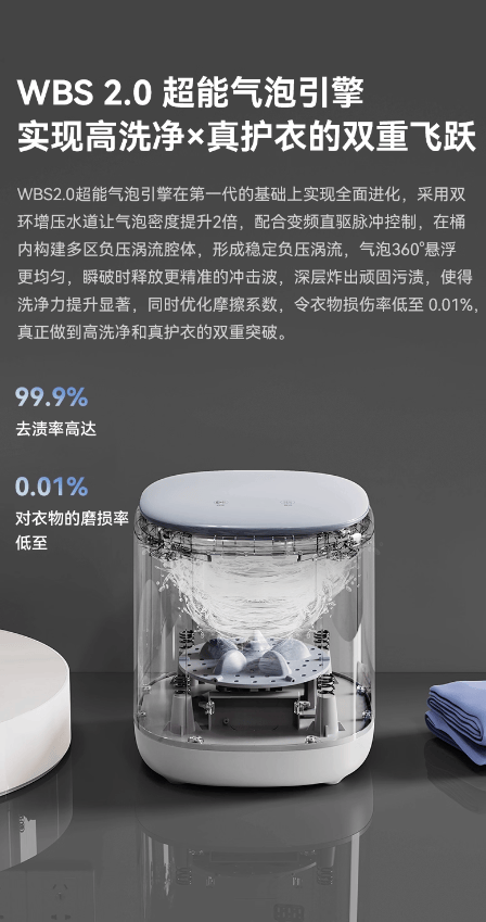 希亦ACE2内衣洗衣机焕新上市 专为贴身衣物打造的高端智能洗护新选择
