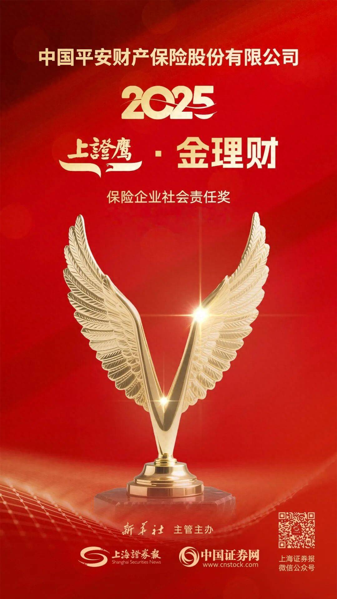 平安产险荣获“上证鹰·金理财”保险企业社会责任奖