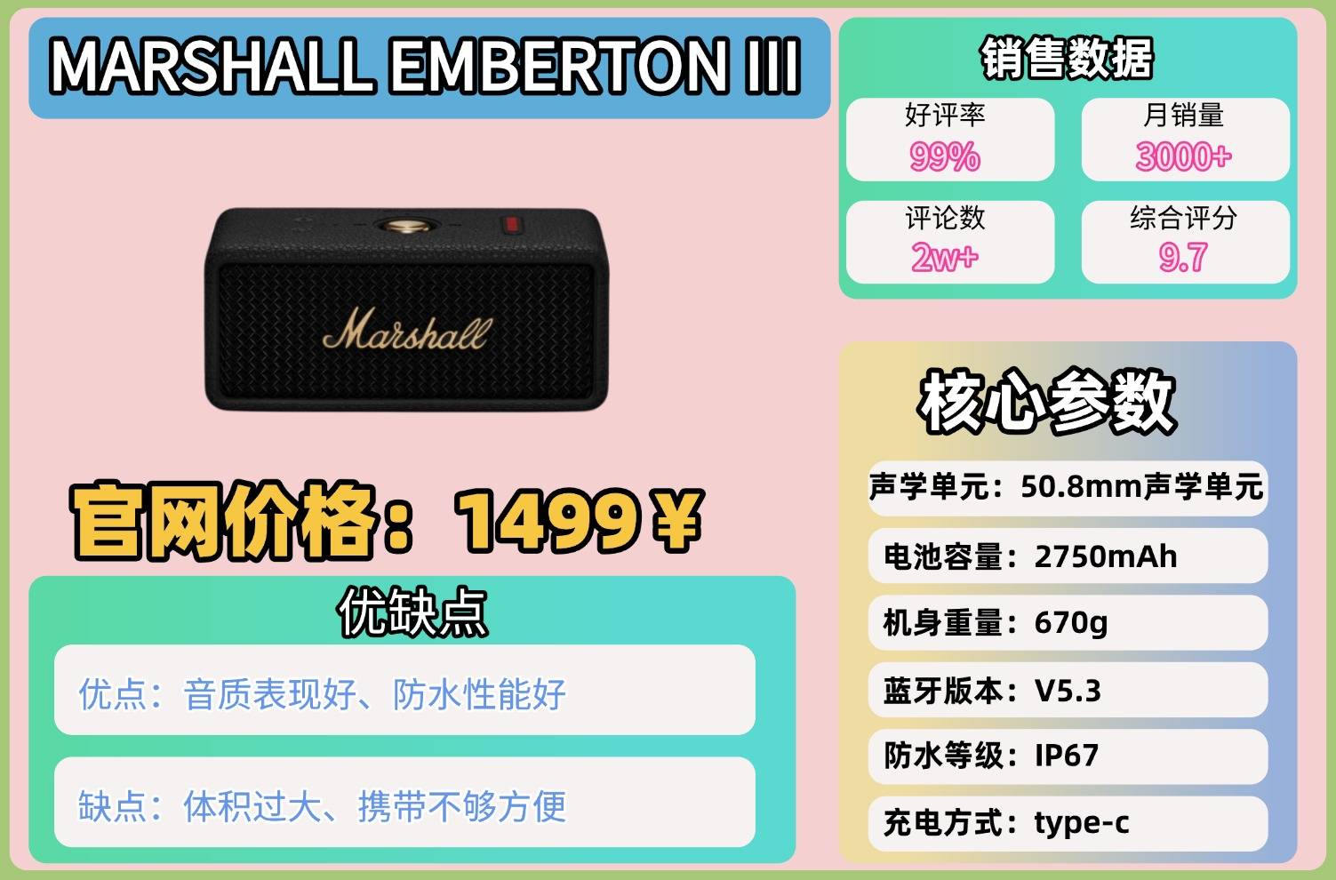 哪款蓝牙音箱音质好性价比高点？最新国产音响十大名牌排名榜，第五名居然是它？