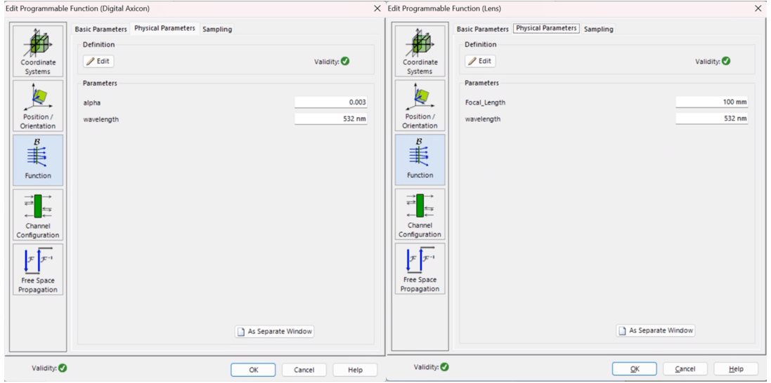 [VirtualLab] VirtualLab Fusion参数扫描动画教程—以轴锥镜-透镜生成3D瓶束为案例的图2