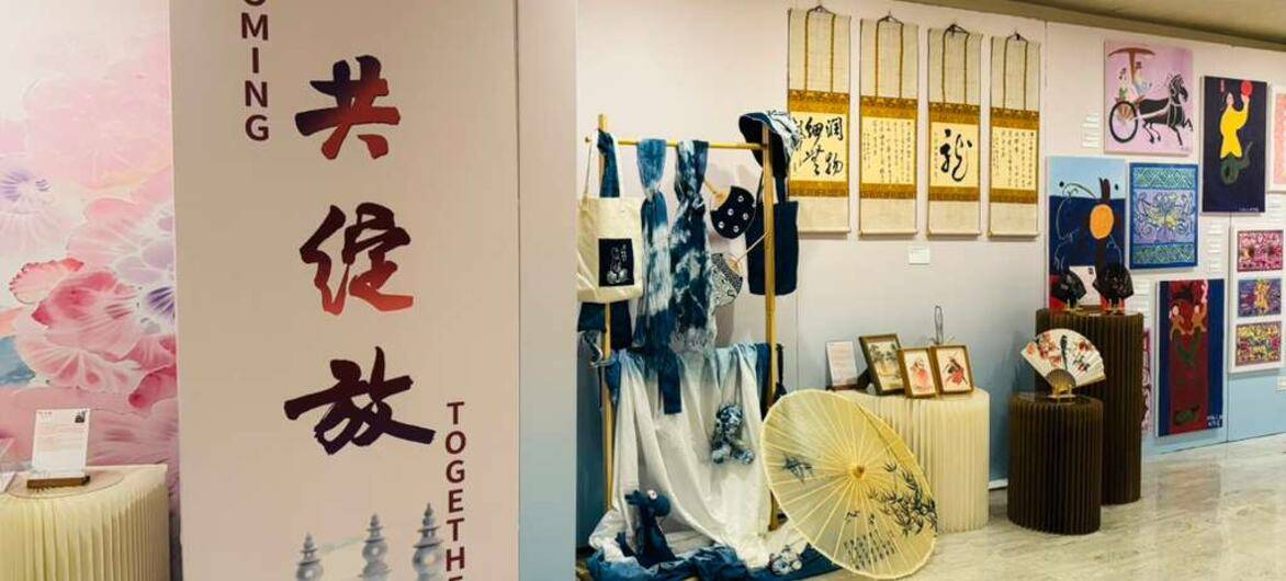 东阳木雕大师胡先民与哥窑传承人陈卫星在联合国畅谈残疾、艺术与人生
