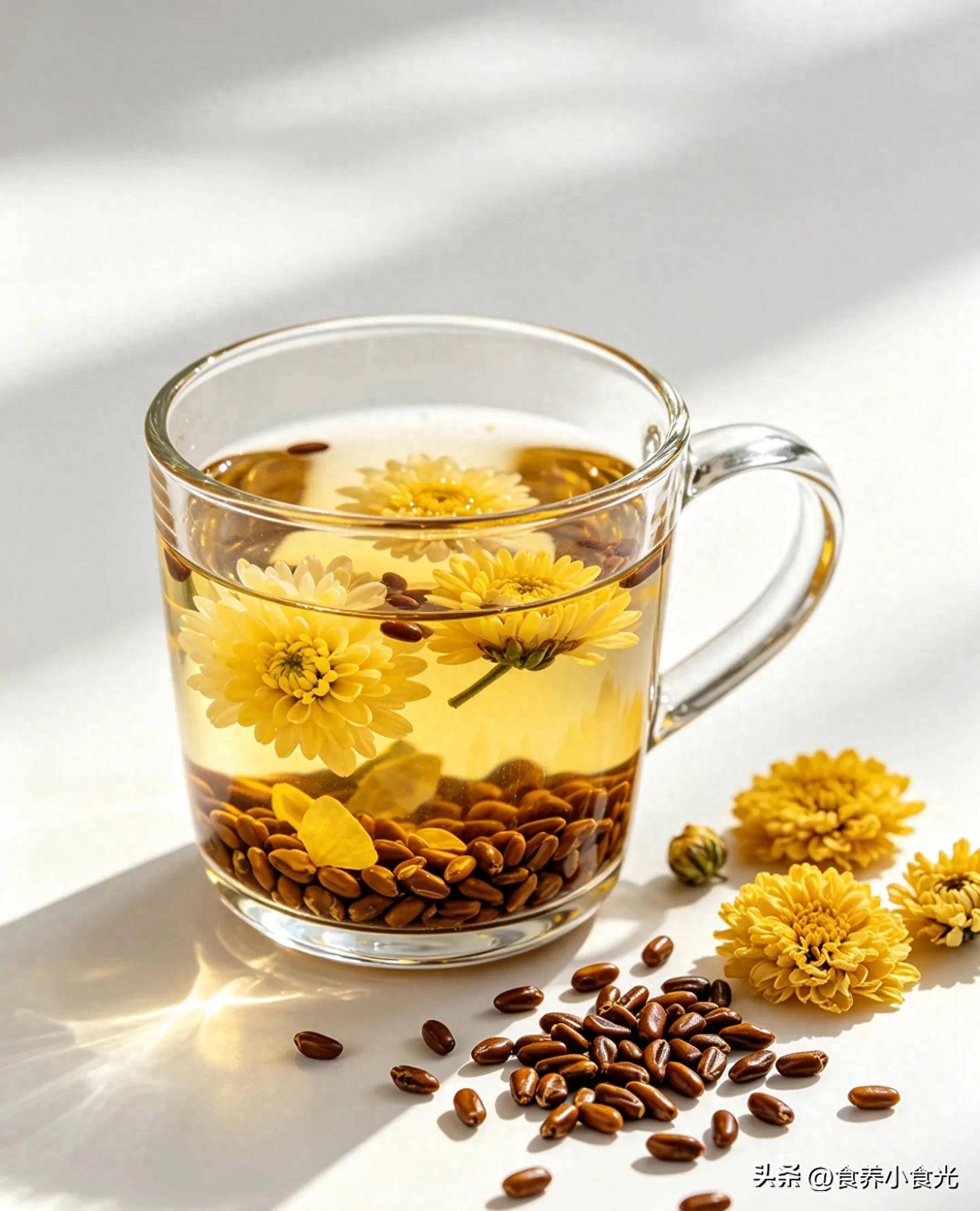 原创            天天一杯菊花决明子茶！清肝火散热毒，缓解眼干，四季都适合