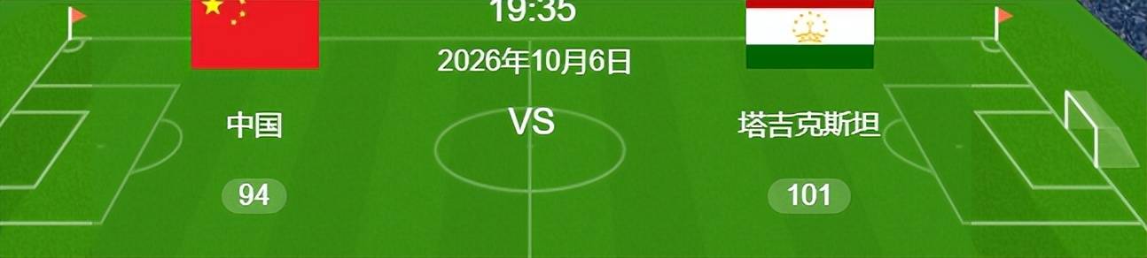 国足VS塔吉克斯坦：蒋光太坐镇，高天意+韦世豪领衔，赵松源冲锋