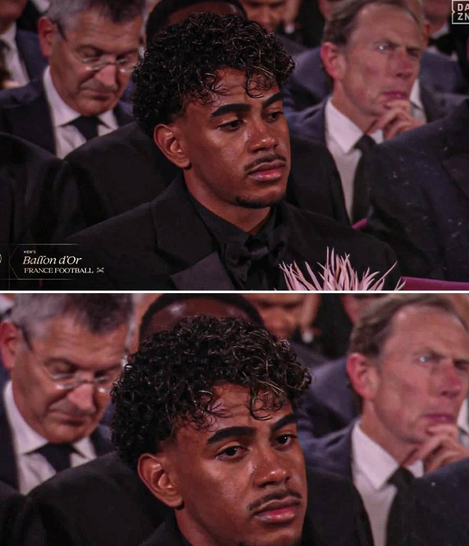 连续两年金球奖失利！19岁亚马尔泪洒现场，典礼后迅速戴墨镜离开
