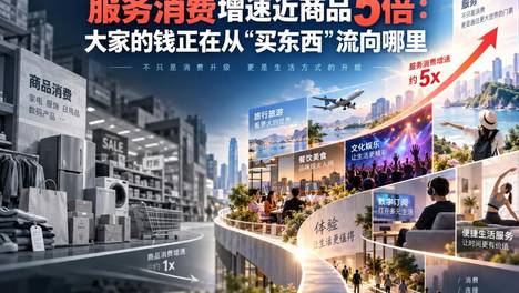 服务消费增速近商品5倍：大家的钱正在从“买东西”流向哪里