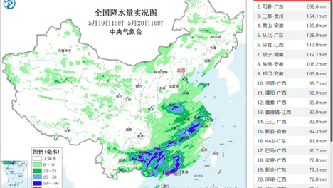 专家解析广东恩平暴雨刷新当地纪录：暖区对流叠加列车效应