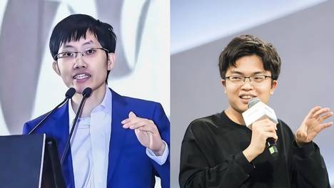 梁文锋向左，杨植麟向右