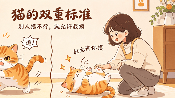猫的双重标准：别人摸不行，就允许我摸