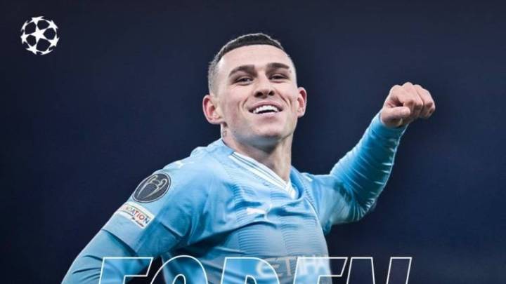 欧冠7场1/4决赛首回合,曼城客场挑战皇马,福登本场