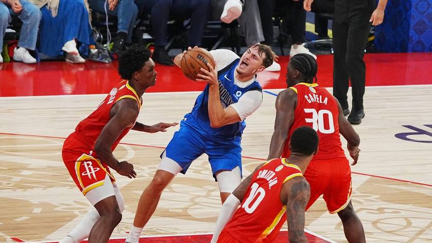 NBA中国赛-独行侠复仇火箭 弗拉格遭遇严防