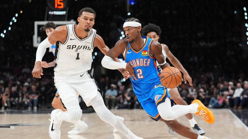 NBA-马刺VS雷霆 文班亚马PK亚历山大