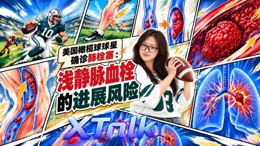 美国橄榄球球星确诊肺栓塞：浅静脉血栓的进展风险