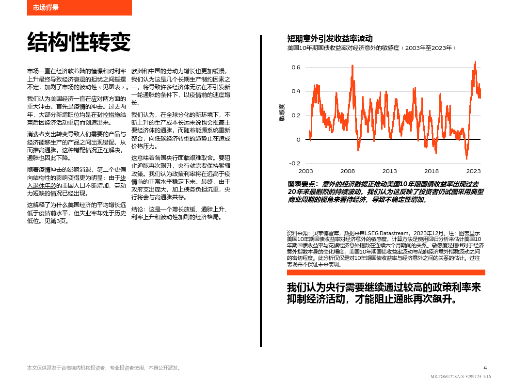 仍然出現失業率處於歷史低位和通脹上升的局面結論:情況已發生結構性