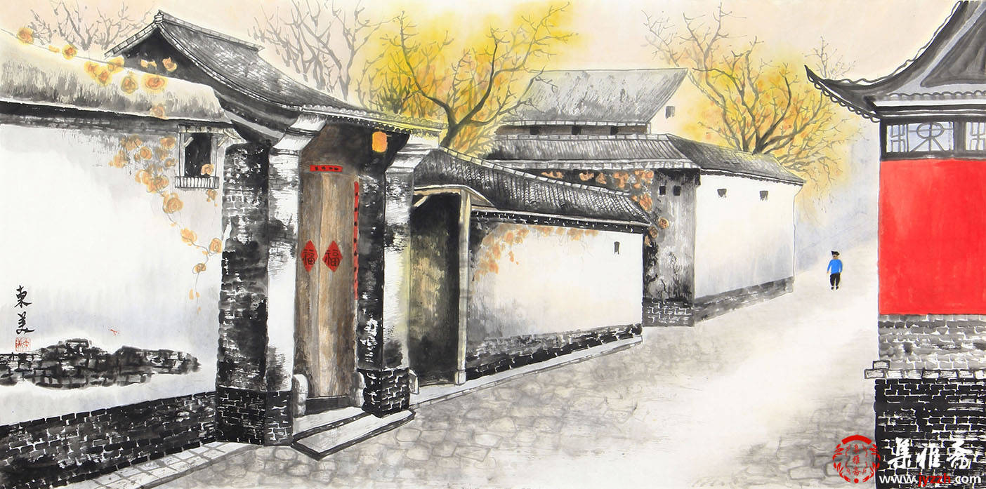 国画家东美,以饱含眷恋之情的笔触,独特的文化视角,记录着老北京胡同
