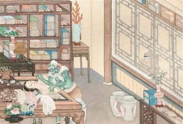 清朝名画"女鬼图",放大后才知她在干什么?