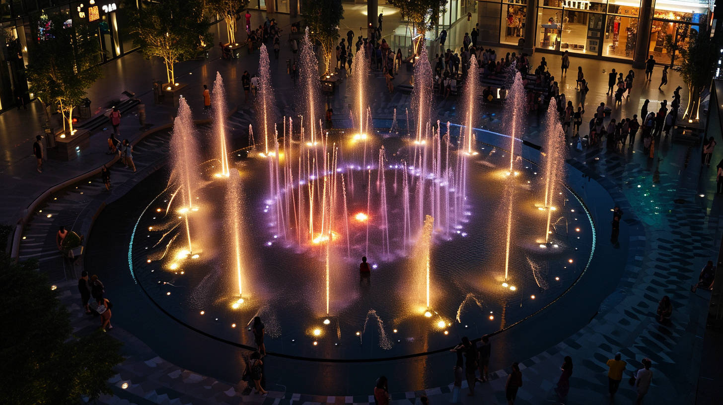 重庆音乐喷泉厂家 小篮天环境,专业定制水景工程服务,打造独特音乐