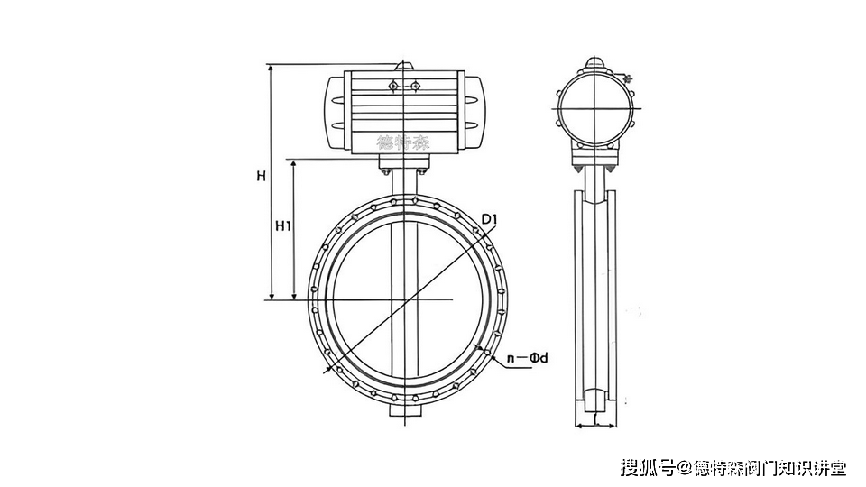 气动蝶阀气管连接图图片