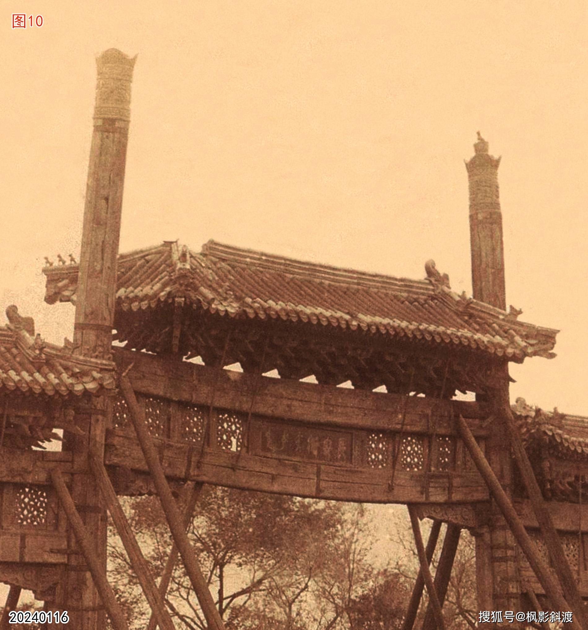 1880年代北京东长安街牌楼_照片_排水沟_工艺