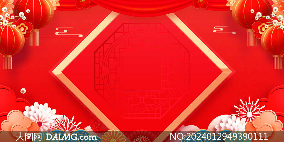 背景素材 | 2025蛇年春节晚会舞台背景