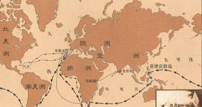 当时的世界地图这也是为什么当时开辟新航路,发现新大陆都是西方国家