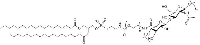 取決於分子量【性 狀】dspe-peg-ha【英文名稱】磷脂聚乙二醇透明質