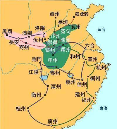 878年)至中和四年(884年)由黃巢領導的農民起義,波及了大半個唐朝版圖