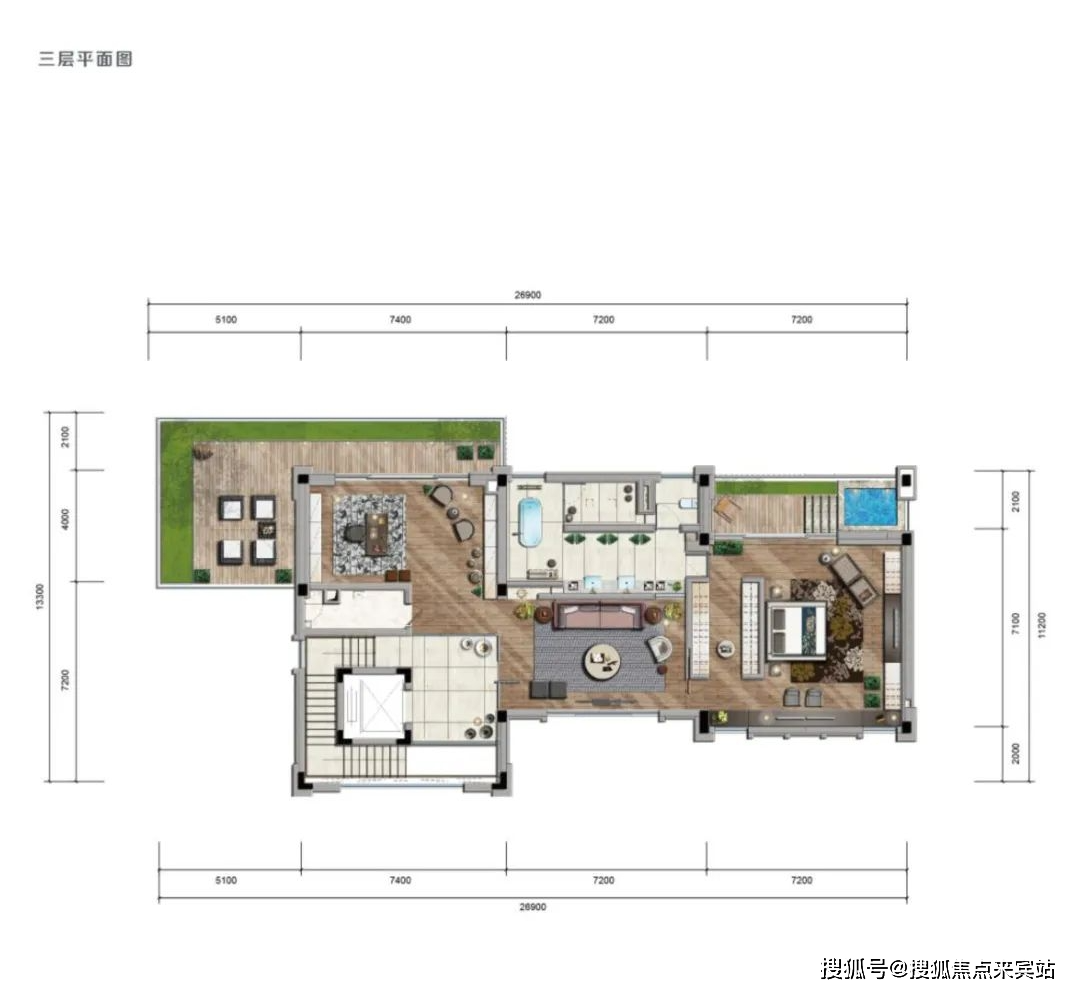84 ㎡从都国际庄园别墅:【q3-4】户型广州从都国际售楼处