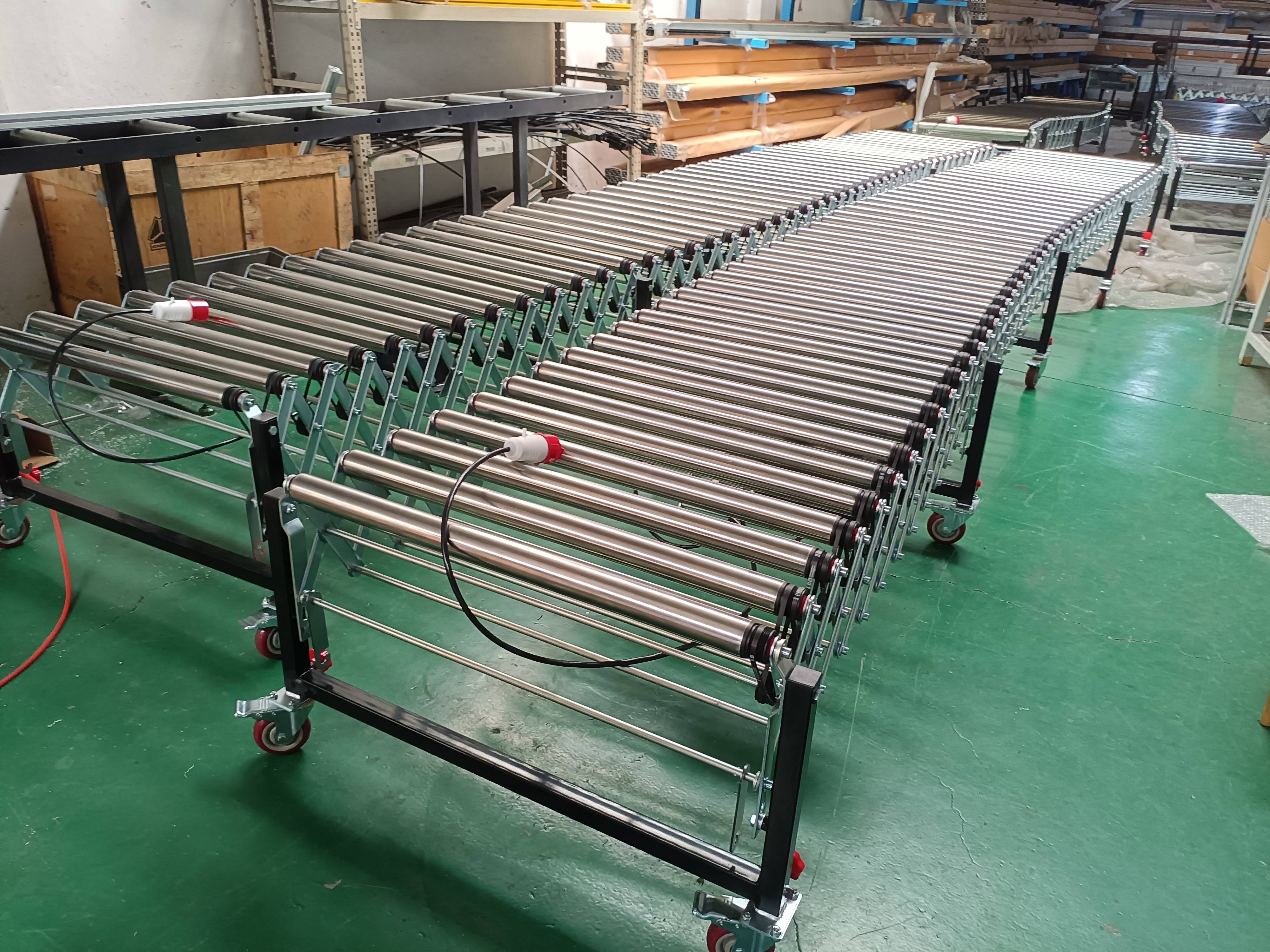 便利店仓储用辊筒传送项目助力货物输送分拣