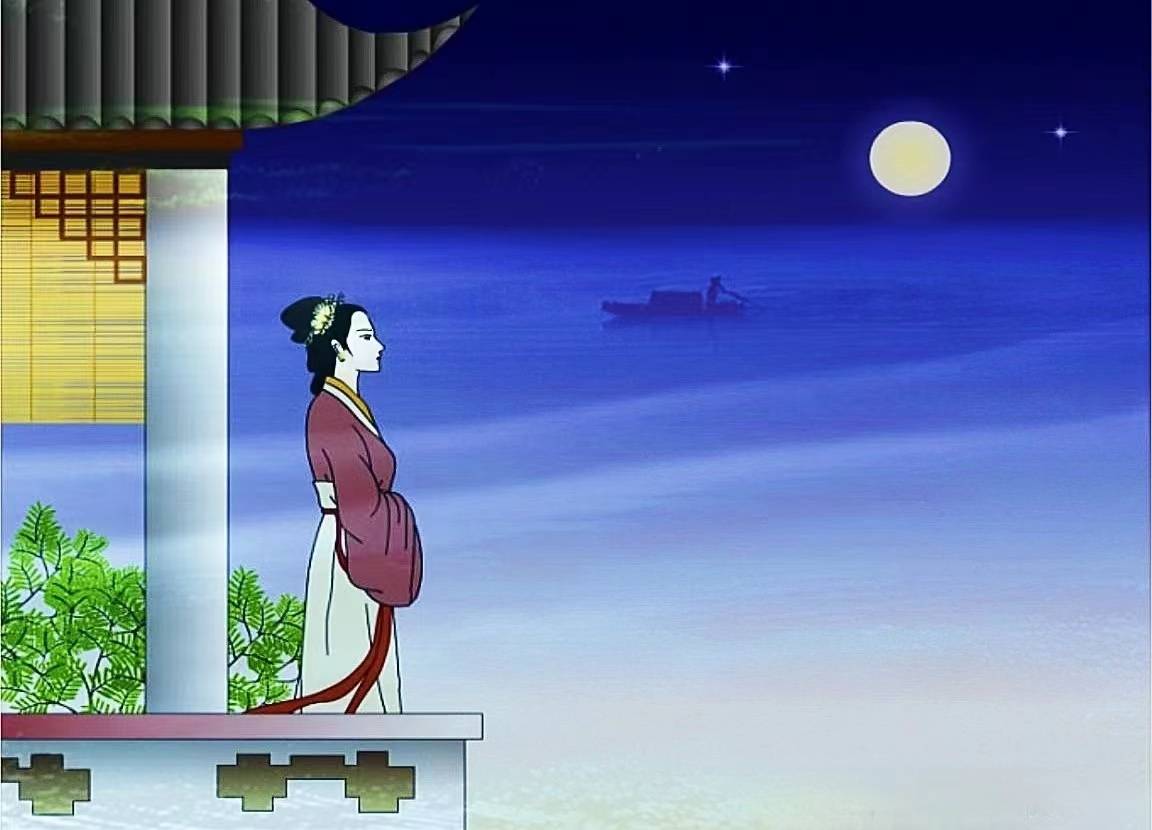 春江花月夜的一幅画图片