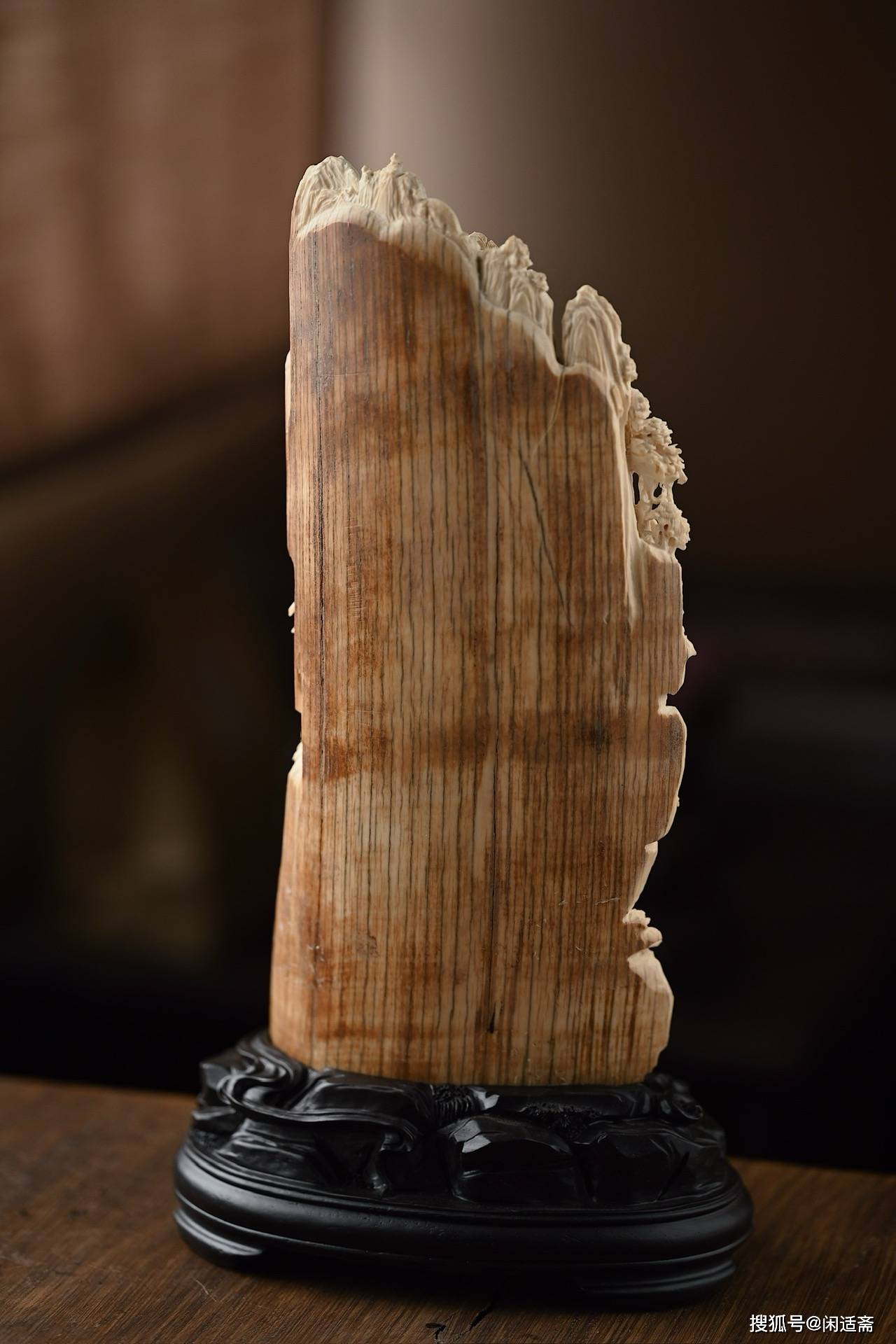 原创文房赏摆羲之爱鹅图牙雕作品欣赏