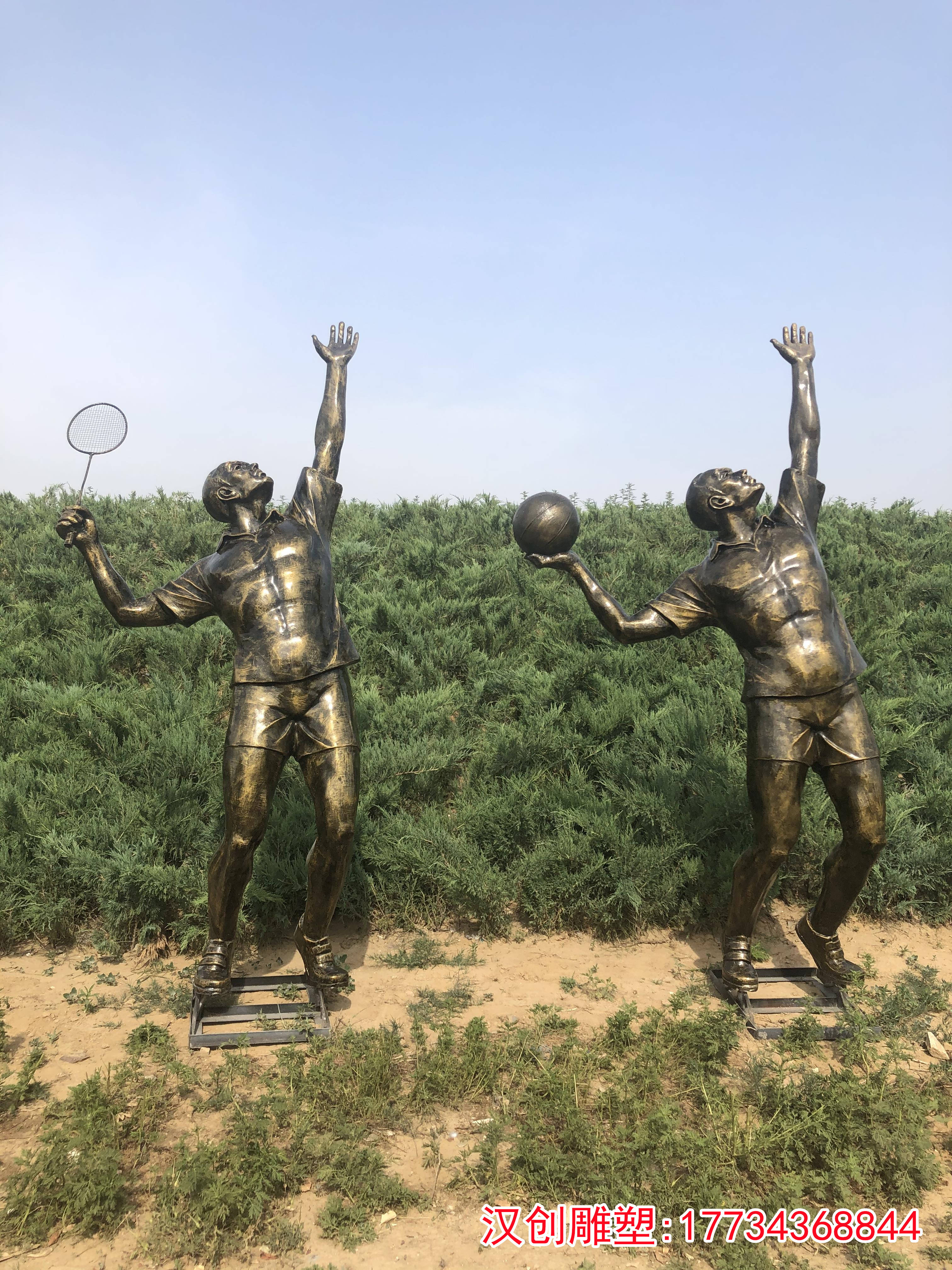 玻璃钢仿铜体育运动人物雕塑运动健儿人物雕塑