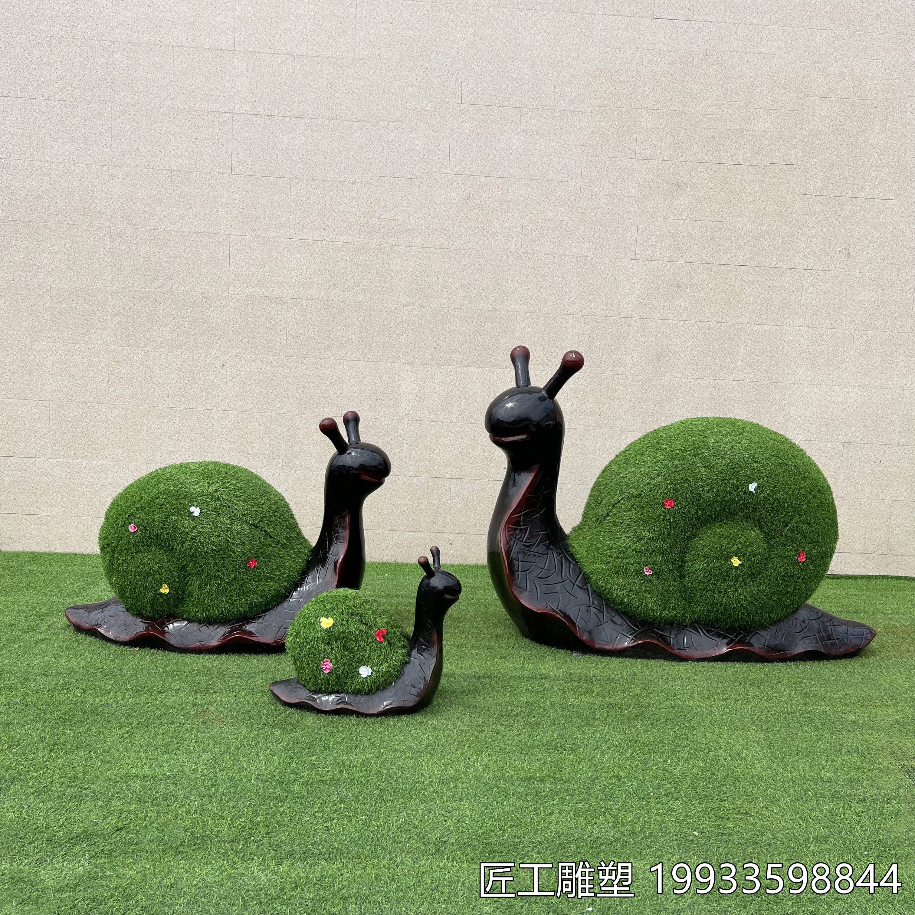 玻璃钢动物蜗牛雕塑 仿真彩绘动物模型雕塑_自然_艺术_敬畏