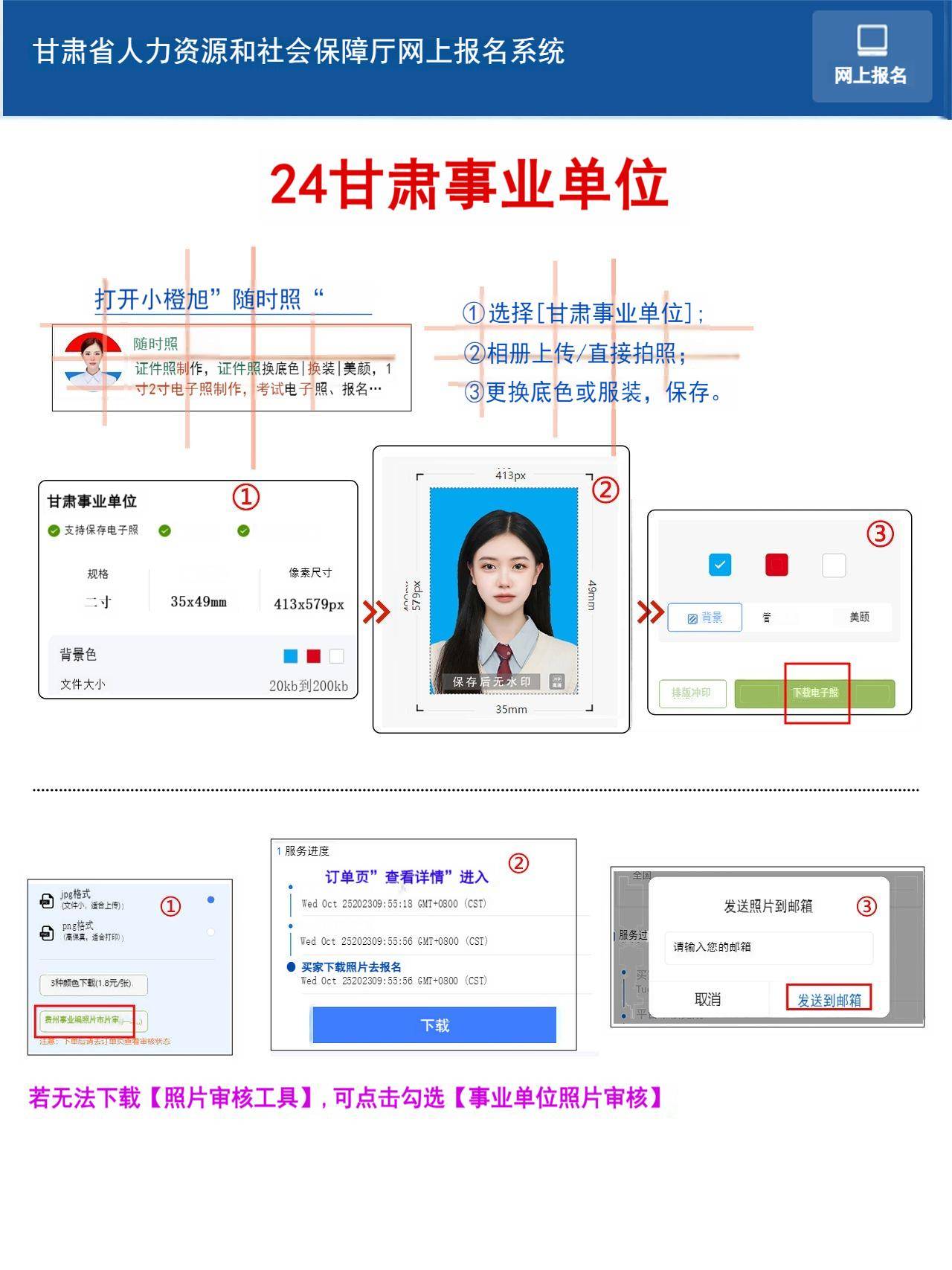2024甘肃事业单位报名流程,注意,超全超详细!_审查_照片_信息