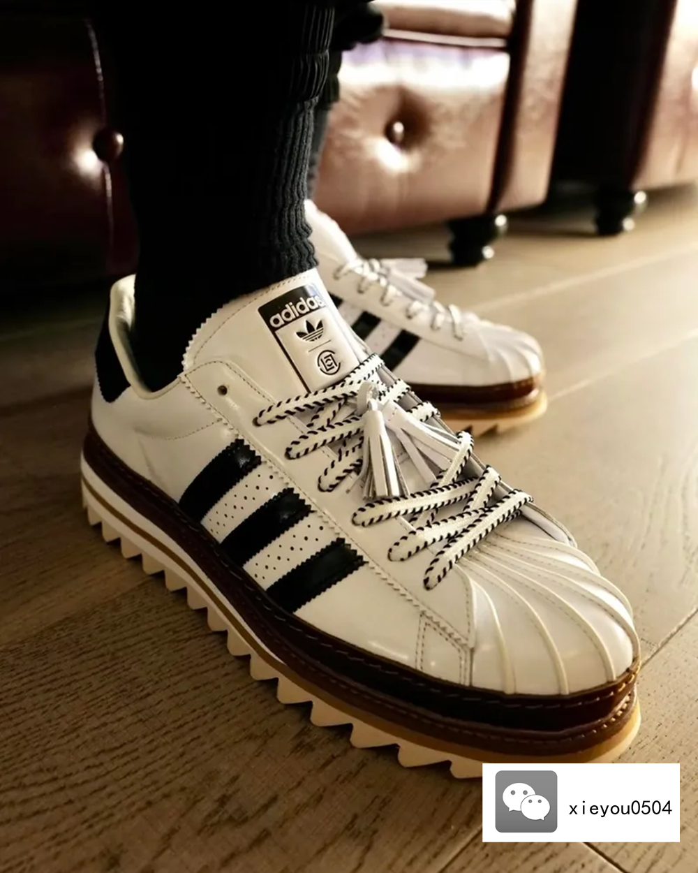 阿迪达斯clotxadidassuperstar陈冠希联名圆头贝壳头ih3132低帮