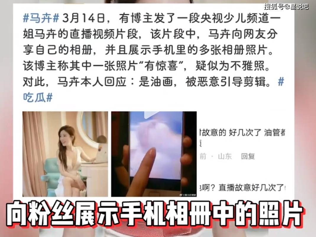 疑漏不雅照 主持人马卉被永久封禁_直播_照片_油画