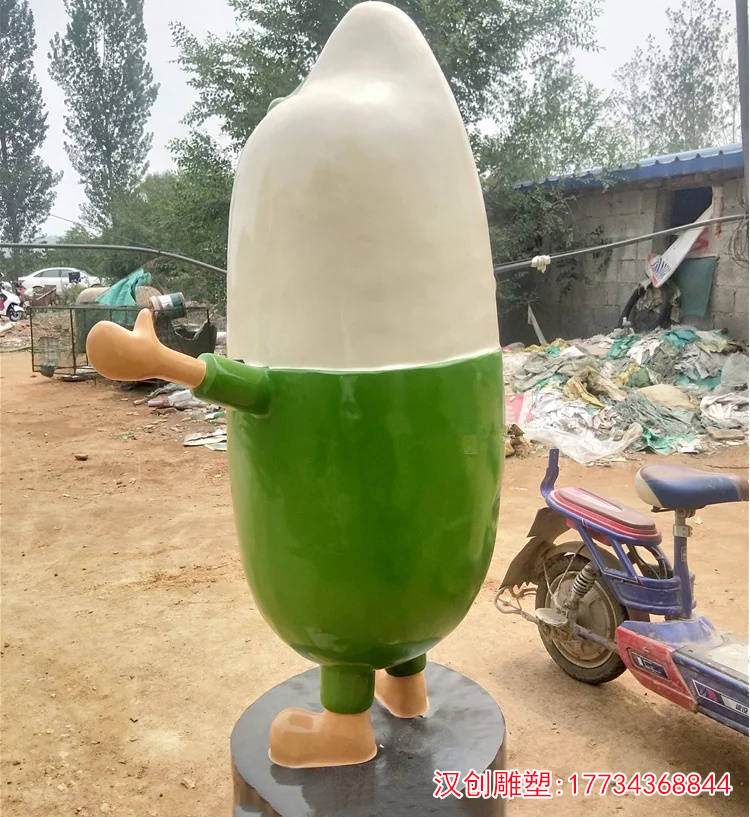 玻璃钢水稻大米雕塑卡通粮食公仔美陈摆件