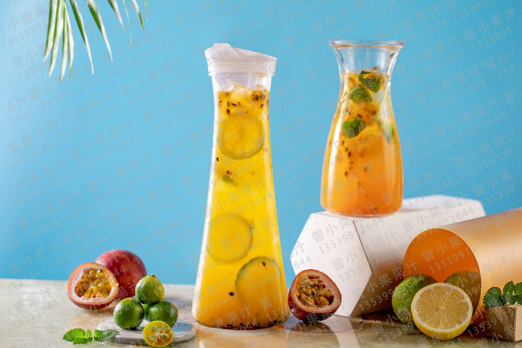 果汁系列:柠檬汁,百香果汁,金桔汁,小青桔汁,橙汁,山楂汁,桑葚汁