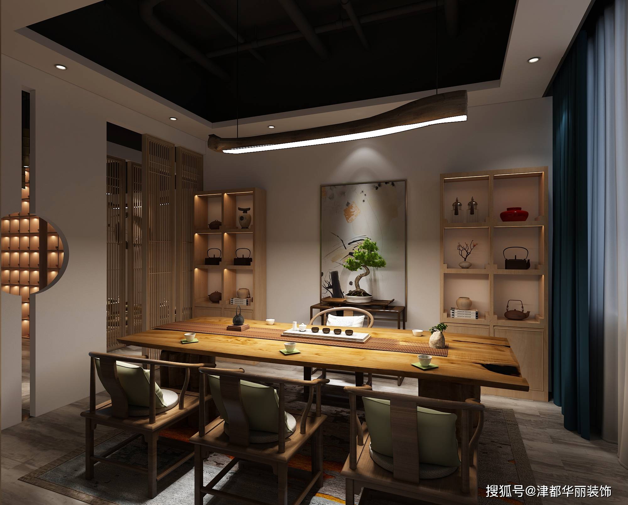 银川装修公司|银川茶楼装修设计效果图银川装修公司|银川茶楼装修设计