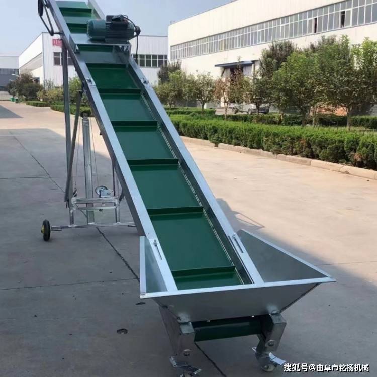 双槽钢带式运输机石膏粉平行皮带传送机仓库用可移动输送机