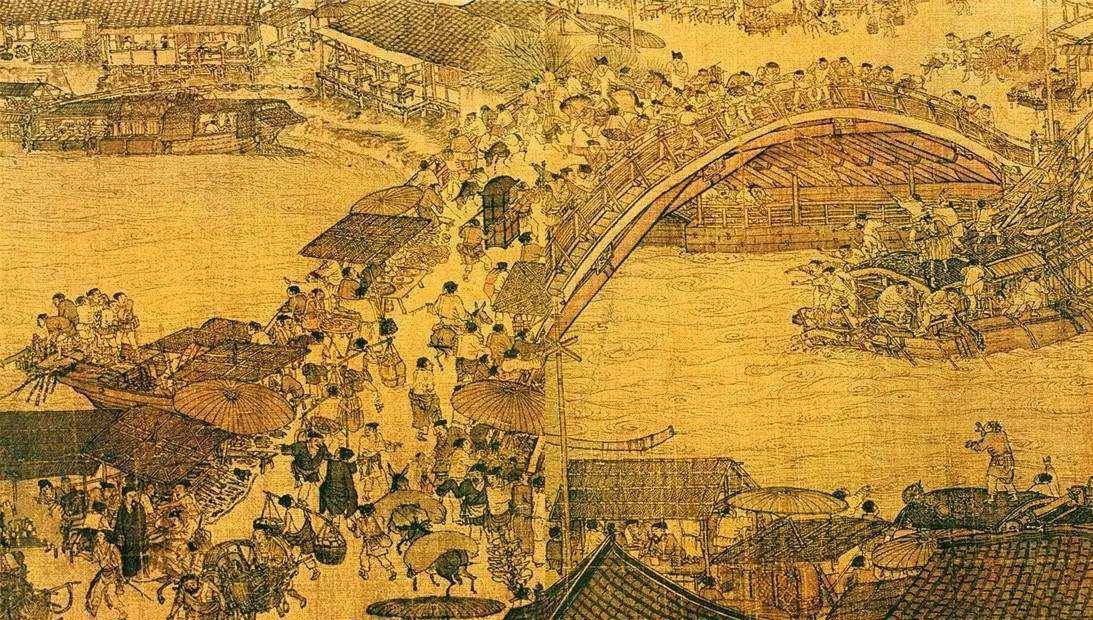 清明上河图中的地标建筑虹桥一个值得细看的北宋时代缩影