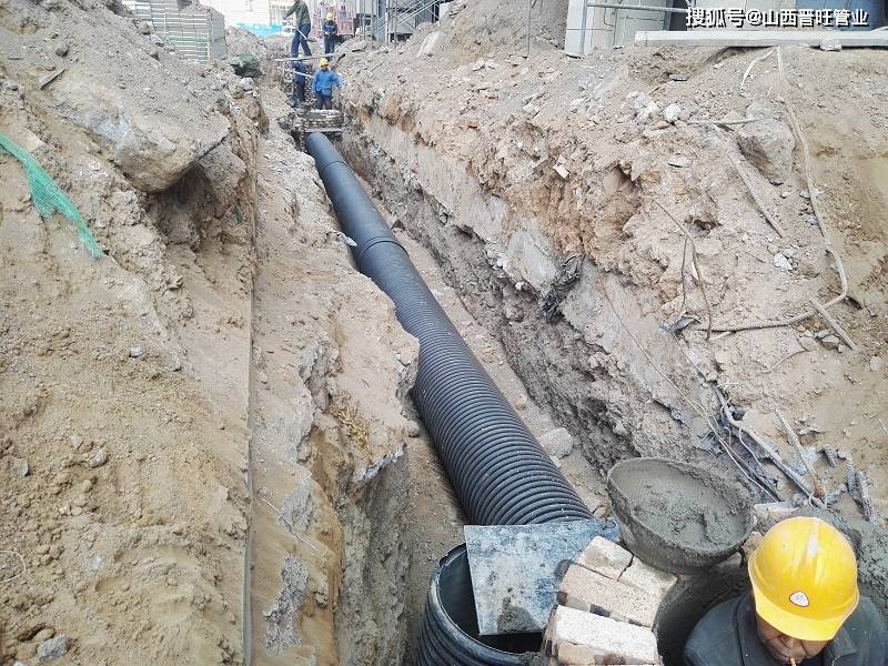 山西晋旺各种波管管施工现场图片,波纹管型号200,300,400,500,600,800