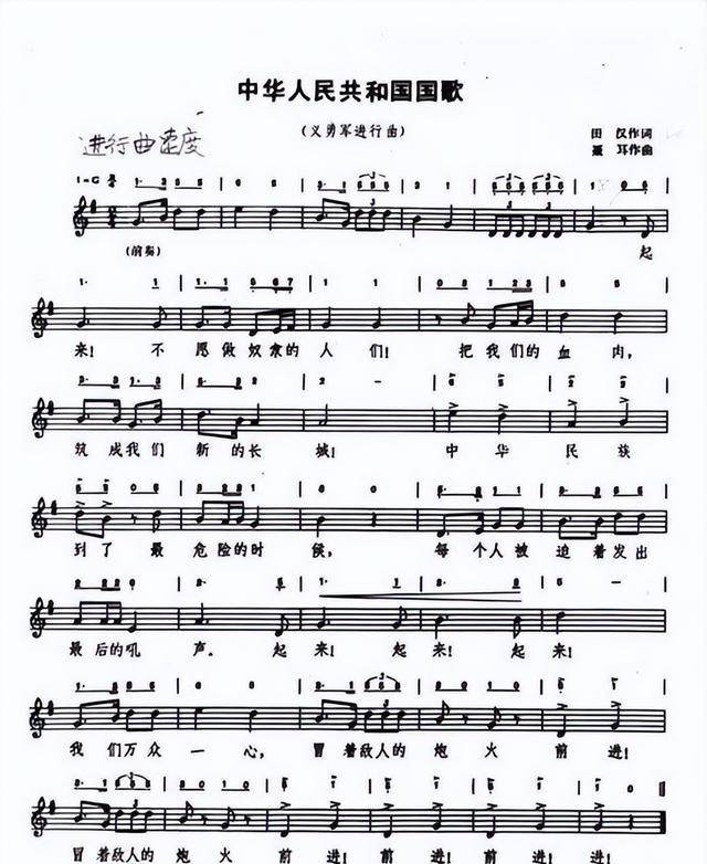 原创78年五届人大通过修改国歌歌词陈登科坚决反对新歌词缺乏激情