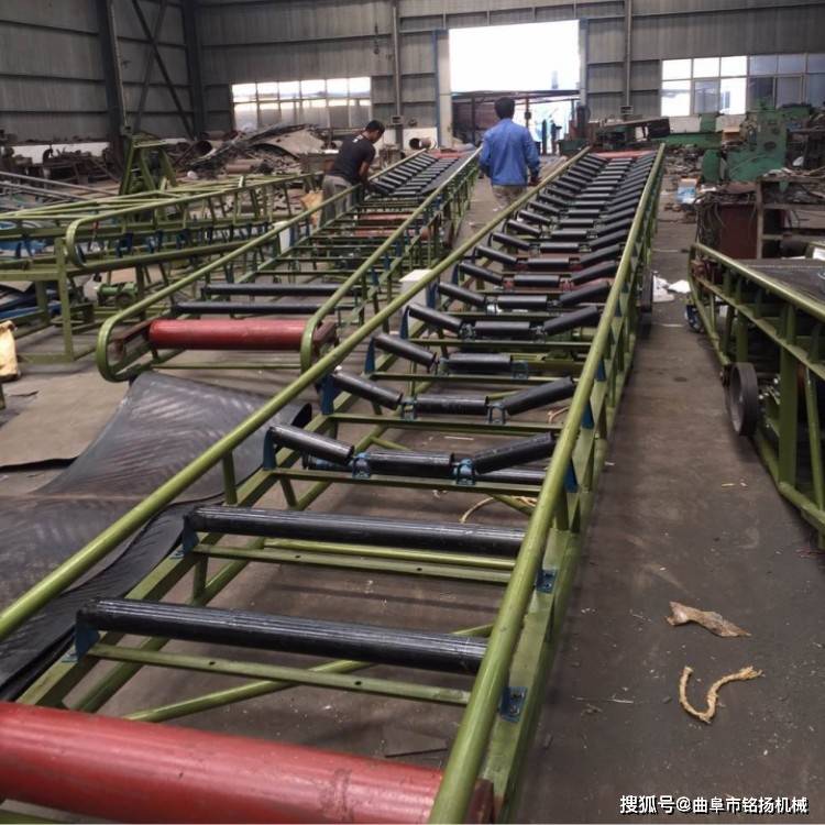 水泥厂装车传送带粮食化肥输送设备800带宽双槽钢皮带机