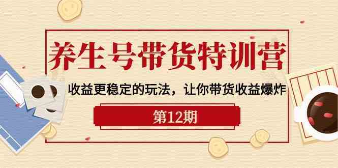 养生号带货特训营【12期】收益更稳定的玩法 让你带货收益爆炸(9节