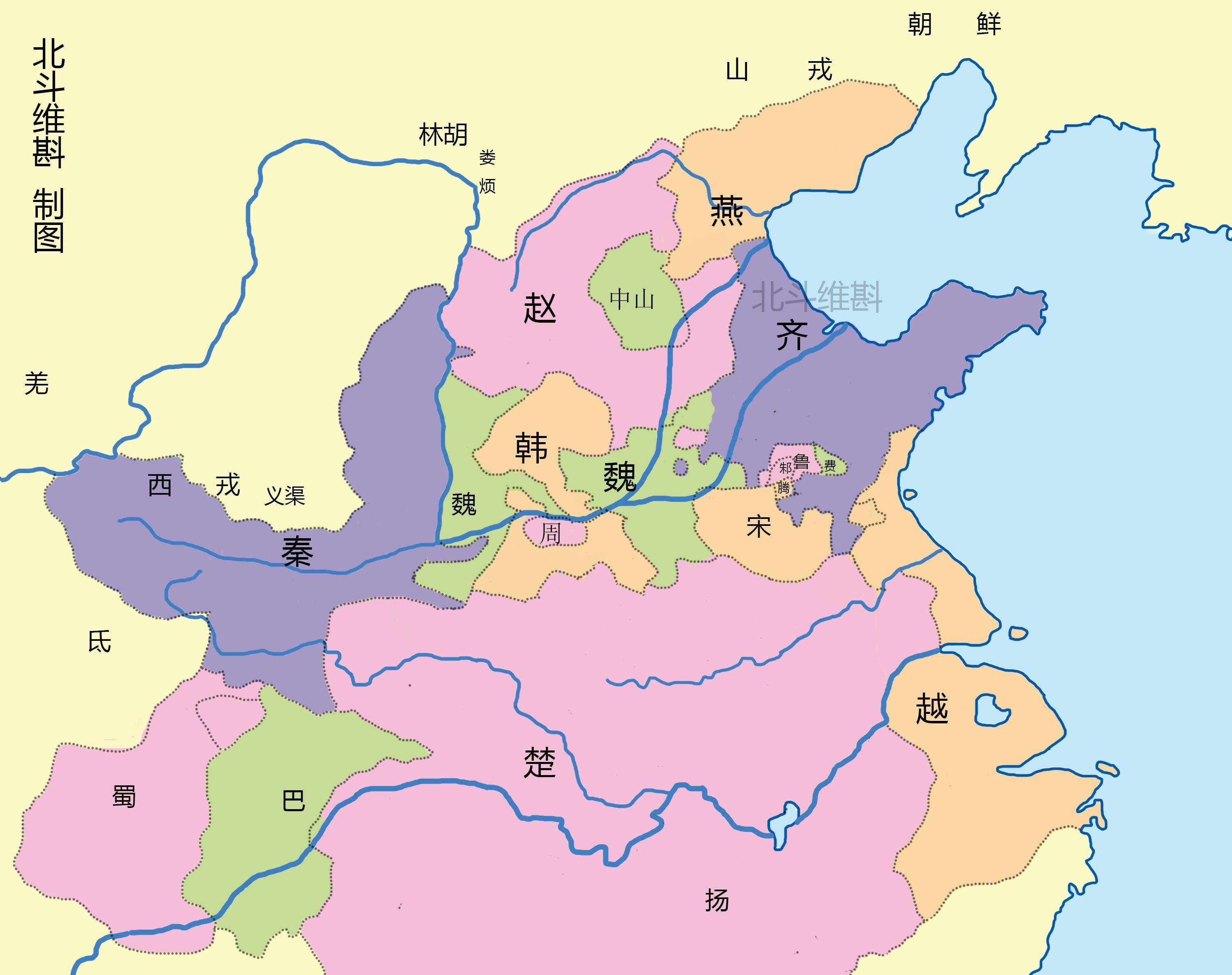 从大分裂走向大一统 通过地图了解春秋战国550年的战争