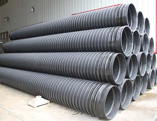 材质:- 无缝双腔增强塑料排水管:通常由高密度聚乙烯(hdpe)或聚丙烯